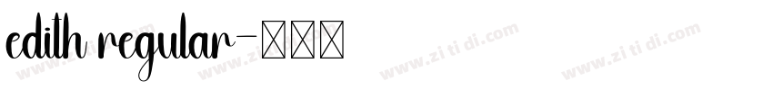 edith regular字体转换